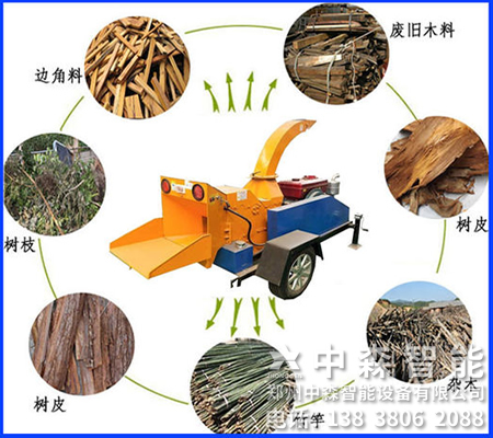 樹枝切碎機、大型園林切碎機、園林綠化粉碎機